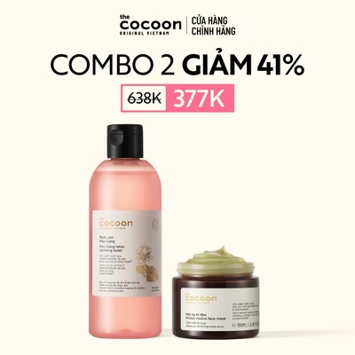 [MUA 2 GIẢM 41%] Combo Mặt nạ bí đao Cocoon 100ml & Nước sen Hậu Giang Cocoon 310ml