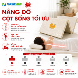 Nệm Bông Ép Vạn Thành - Vải Tricat (Màu Ngẫu Nhiên)