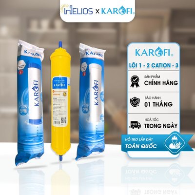 Combo 3 Lõi Lọc Thô Karofi 123 Chính Hãng – Lõi Số 2 Cation Resins T33 Cho N-e117 K8RO-H