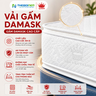 Nệm Lò Xo Túi Harmony Vạn Thành - Lò Xo Túi Độc Lập, Nâng Đỡ Đa Vùng, Độ Cao 30cm, Bảo Hành 12 Năm