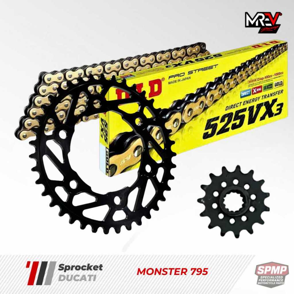 Nhông Sên Dĩa MREV cho xe Ducati Monster 795 (15-39/525)