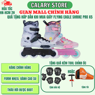 [Tặng Bảo Hô] Giày Patin Người Lớn Flying Eagle Shrike Pro X5 Chính Hãng -Bánh Cao Su Đặc Khung Hợp Kim Nhôm Chắc Chắn,