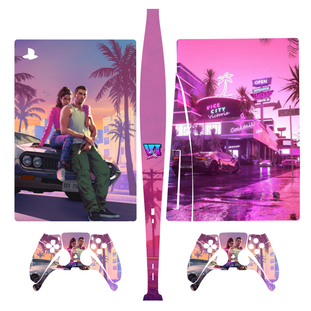 [PS5] Skin cho máy ps5 mẫu GTA6 - VI mới nhất 2026