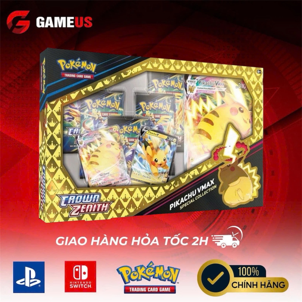 [Chính Hãng] Pokemon TCG : Crown Zenith Special Collection Pikachu VMAX