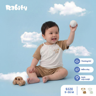  Bộ thun ngắn tay chất liệu petit bé trai Rabity 960.107