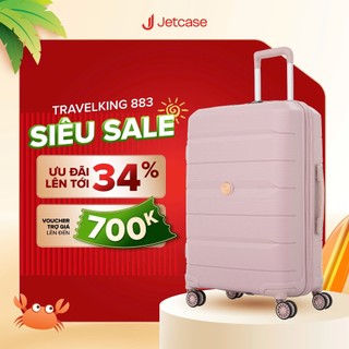 Vali Du Lịch JETCASE 668 Size 19/24/28, Nhựa PP Bền, Chống Vỡ, Khóa Số Âm, BH 6 Năm, Lỗi 1 Đổi 1