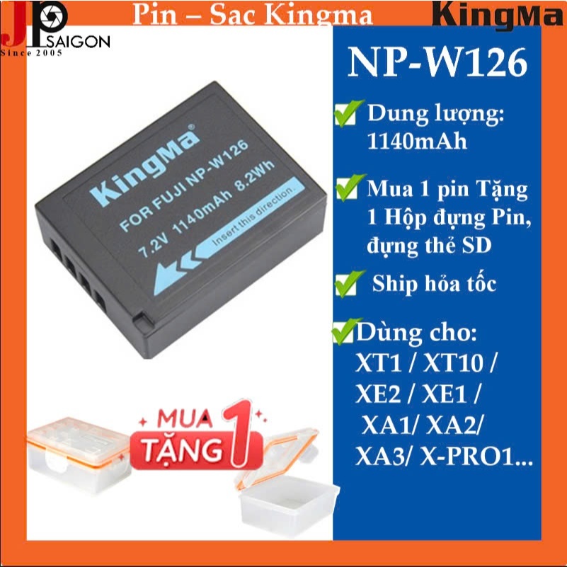 PIN MÁY ẢNH KINGMA CHO FUJIFILM NP-W126
