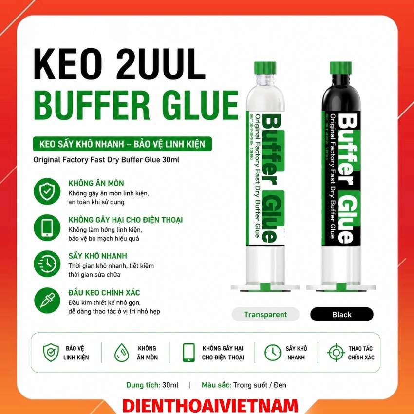 Keo dán 2UUL GL01 GL02 30ml dán khung, dán màn điện thoại