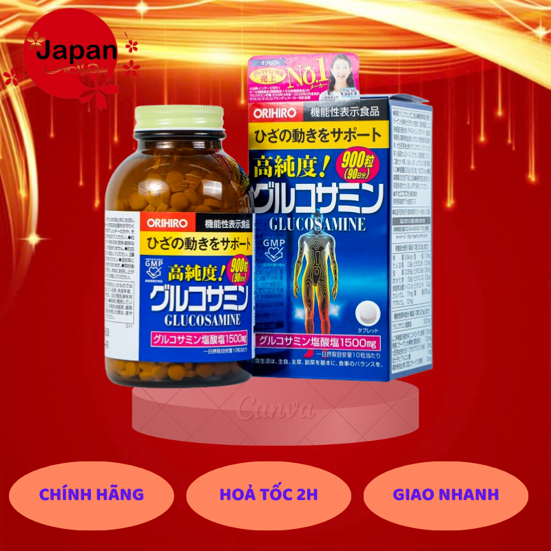 Viên Uống Glucosamine Orihiro 950 Viên, Viên Bổ Xương Khớp Glucosamin Nội địa Nhật Bản 950 Viên