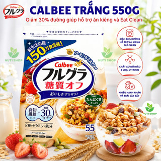 Ngũ cốc calbee trắng giảm đường giảm cân nhật bản mix sữa chua hoa quả hạt granola 600g