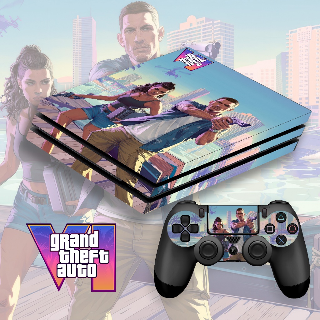 [PS4] Skin cho máy game chủ đề GTA6-VI/2