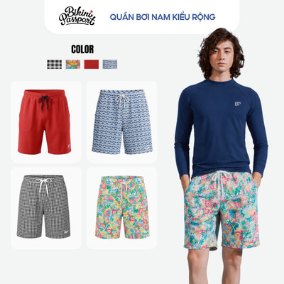 Quần bơi nam kiểu rộng co giãn thoải mái đi biển - Bikini Passport - BS679_HOT