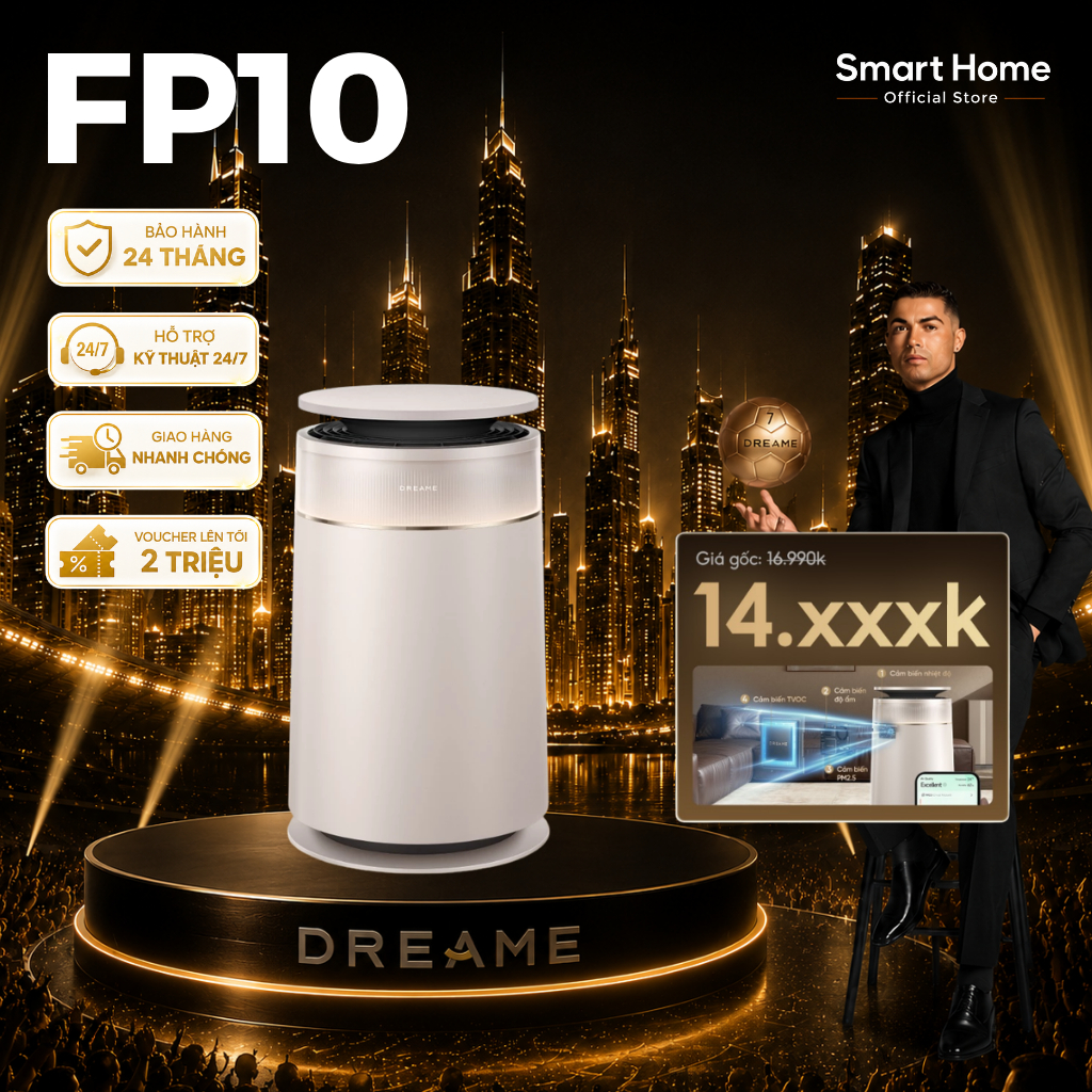 Dreame FP10/ AP10 | Máy Lọc Không Khí | Con Lăn Tự Làm Sạch | Gom Lông Tóc đến 99% | Giá tốt