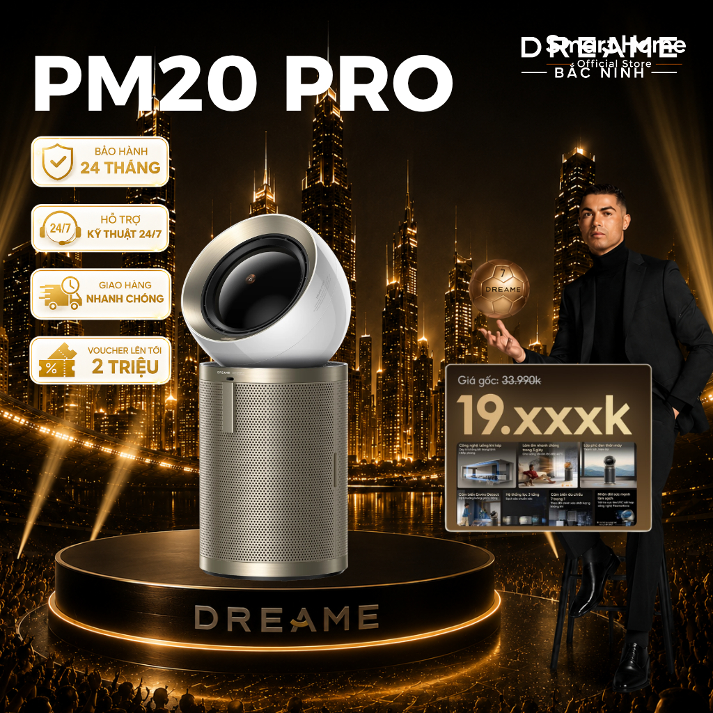 Dreame PM20 Pro/ PM20 | Máy lọc không khí thông minh | Luồng gió kép | Chế độ làm ấm 40°C | Giá tốt