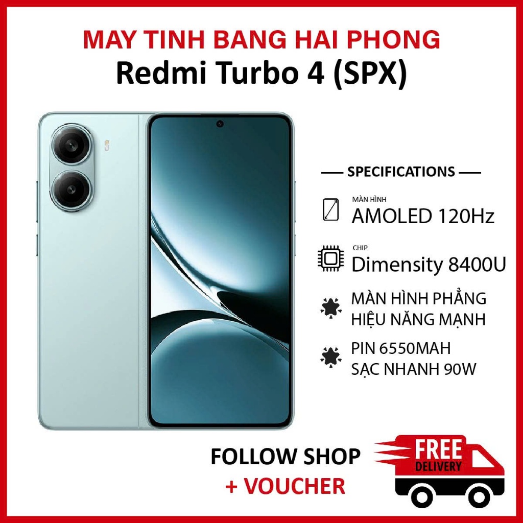 [Máy Cũ] Điện thoại Xiaomi Redmi Turbo 4 RAM 12/256GB chip Dimensity 8400 Ultra pin 6550 mAh hỗ trợ 