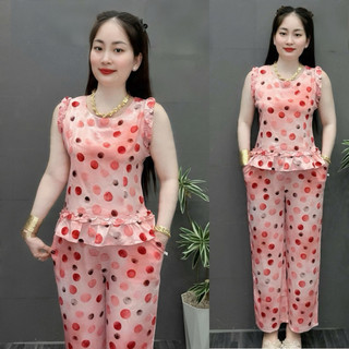 Đồ Bộ Sát Nách Mango Loại 1 Cao Cấp – Mặc Nhà Siêu Mát (43–76kg)