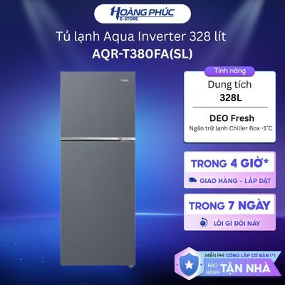 AQR-T380FA(SL) | Tủ Lạnh Aqua Inverter 328 Lít AQR-T380FA(SL) {Ship HCM 0Đ}