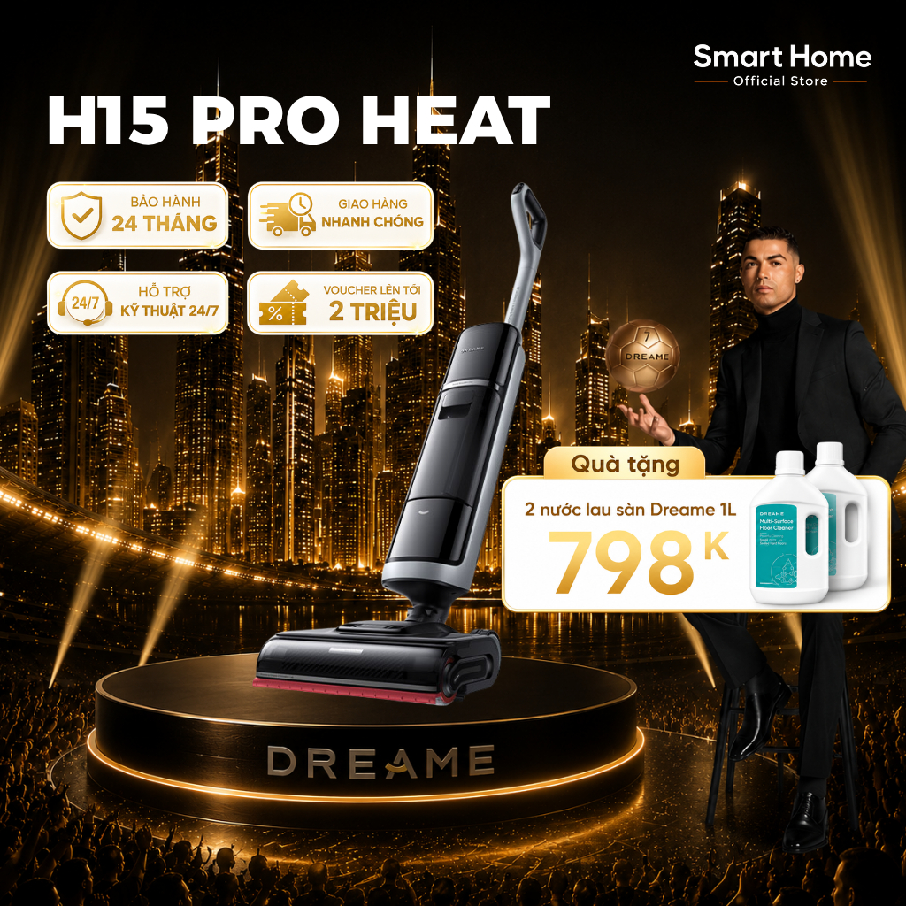 Dreame H15 Pro Heat/H15 Pro Foamwash/H15 Pro | Máy Hút Bụi Lau Nhà|Lực hút 22.000Pa