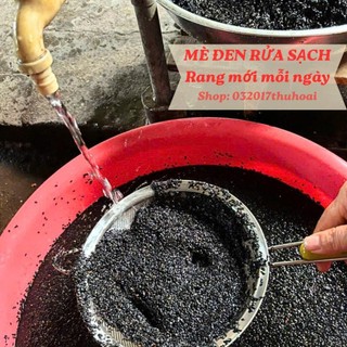 [1kg] Bột đậu đen xanh lòng, mè đen nguyên chất - sản phẩm nhà làm (hạt rửa sạch, rang củi).