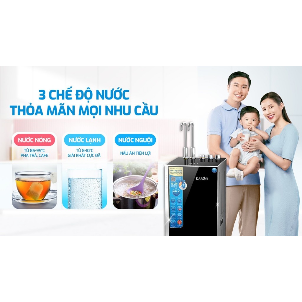 Máy lọc nước nóng lạnh nguội Karofi KAD-M85
