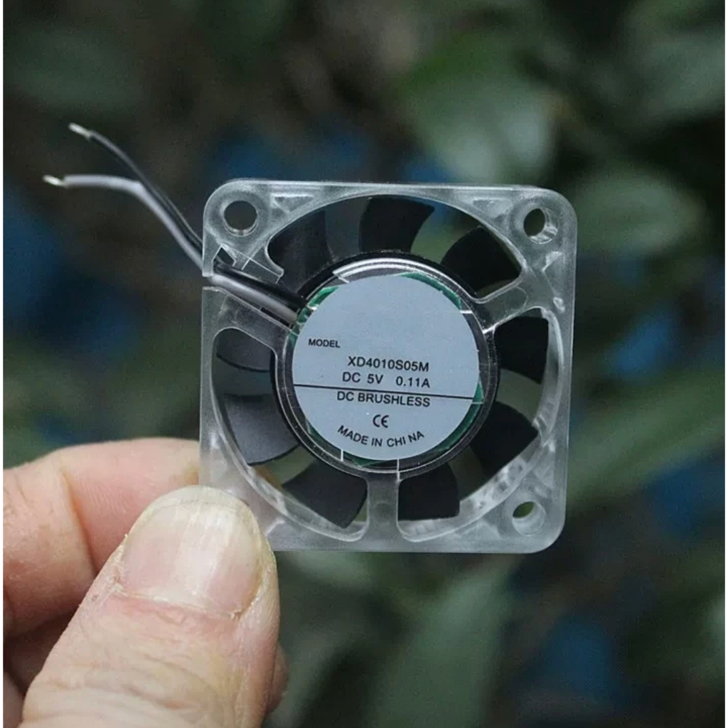Fan 4010 led -Quạt tản nhiệt mini 4cm êm ái có đèn led dùng nguồn 5v