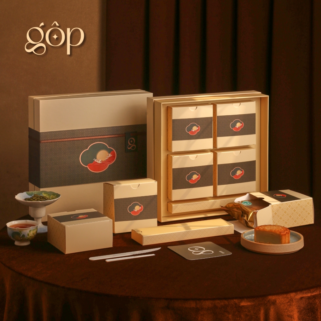 Hộp quà Bánh Trung Thu "NGUYỆT BÍCH" 150G - SET 4 BÁNH Trung Thu Gộp 2026