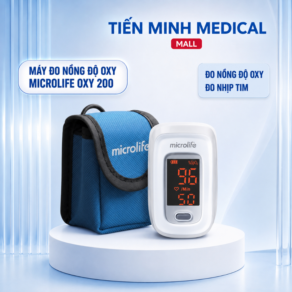 Máy đo nồng độ Oxy trong máu Microlife OXY 200 để đo nồng độ oxy trong máu và nhịp tim