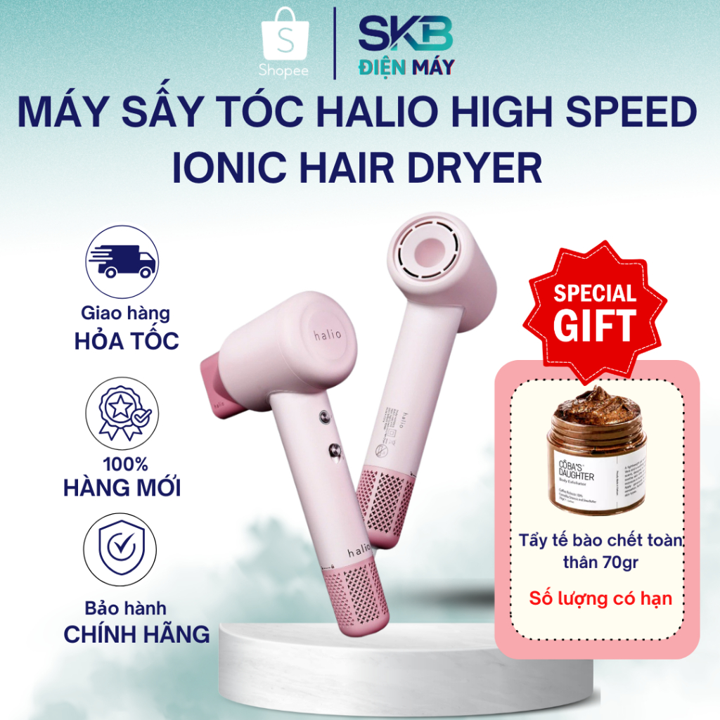 Máy Sấy Tóc Halio High Speed Ionic Hair Dryer - Bảo Hành 12 Tháng