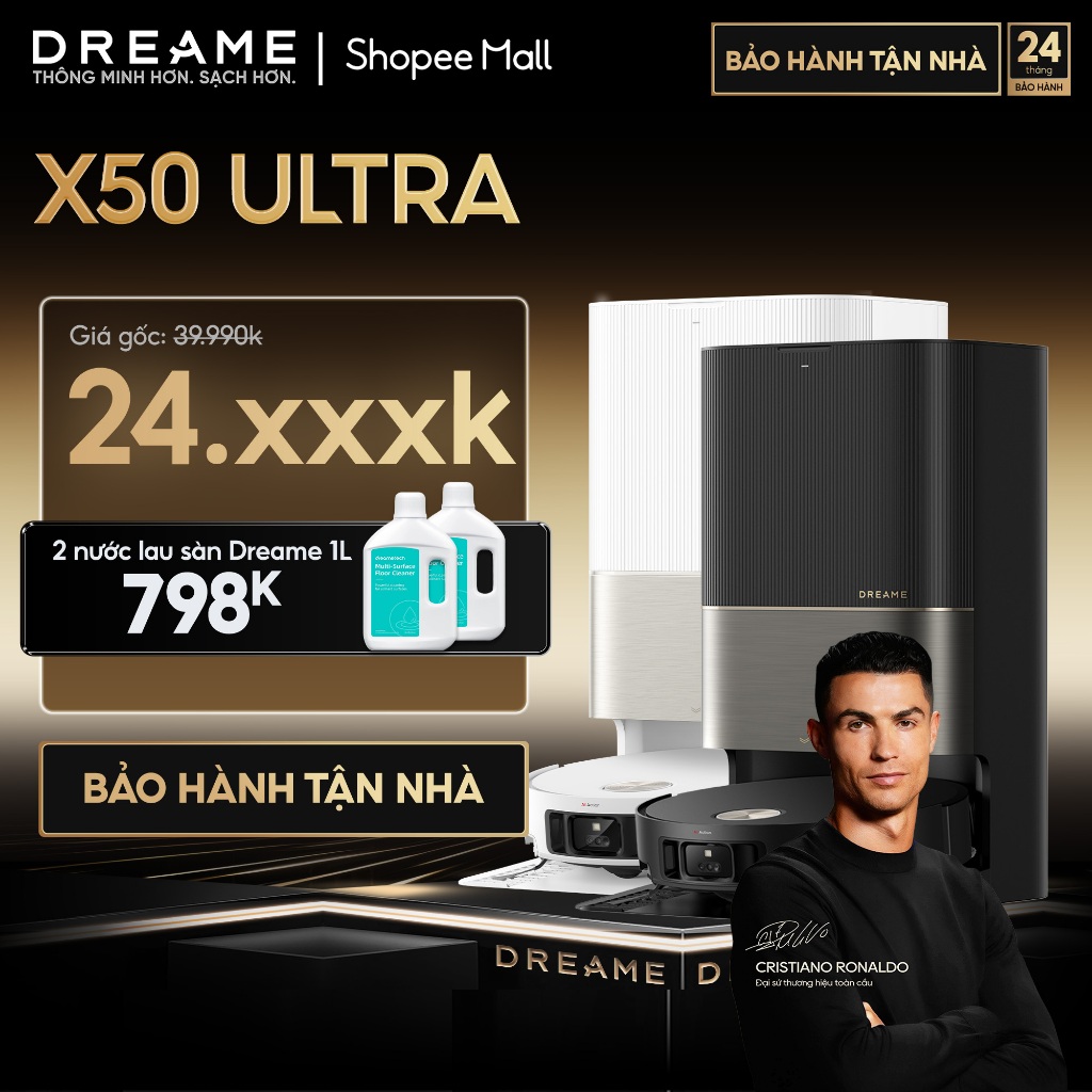 [Bảo hành tận nhà] Dreame X50 Ultra/ X50 Pro Ultra/ X60 Ultra/ L50s Pro Ultra Robot Hút Bụi Lau Nhà