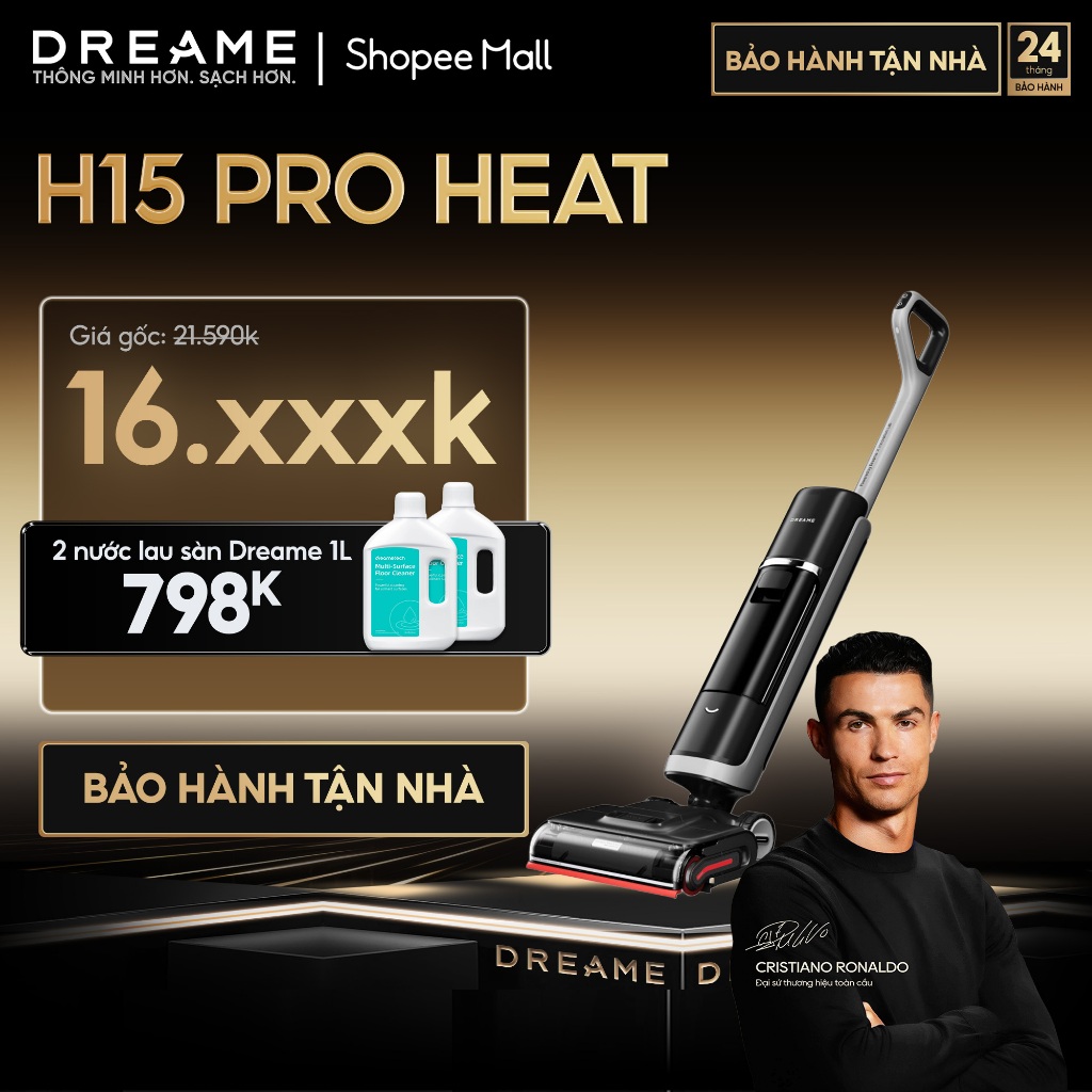 [Bảo hành tận nhà] Dreame H15 Pro Heat/H15 Pro Foamwash/H15 Pro Máy Hút Bụi Lau Nhà|Lực hút 22.000Pa