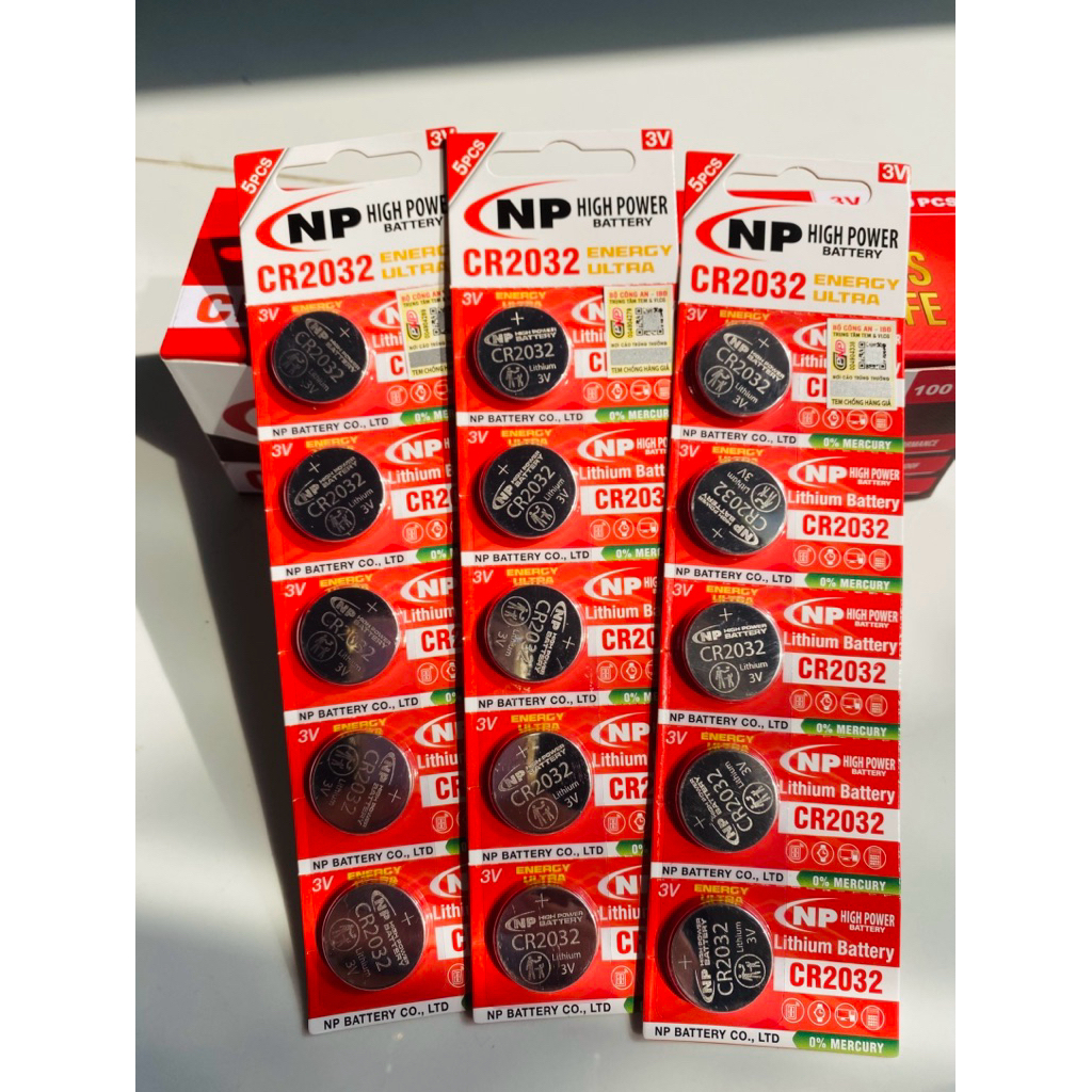 Vỉ 5 Pin Cmos Mpad CR2032 - 2032  Pin Lithium 2025 Pin 2032 chính hãng -  3v - Hàng Chính Hãng