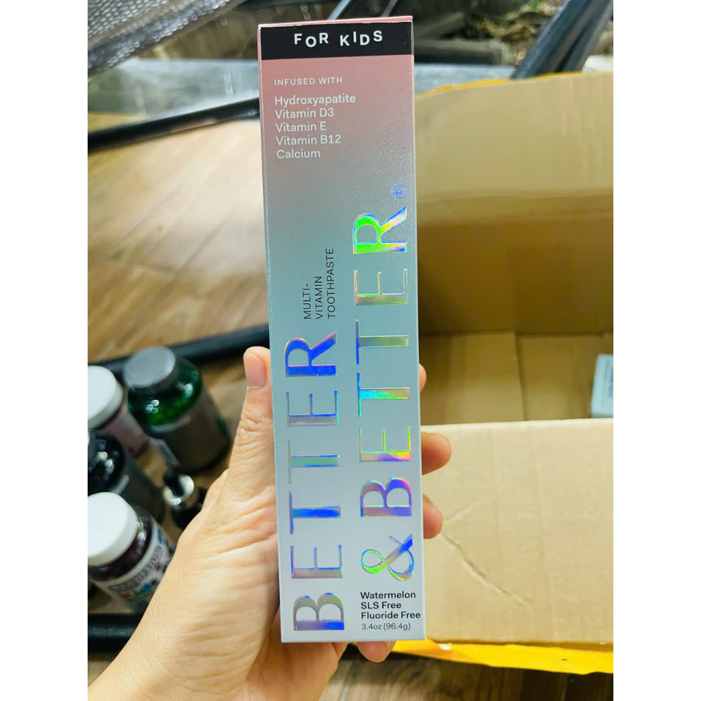 Kem đánh răng trẻ em không chứa fluoride Better & Better 96g