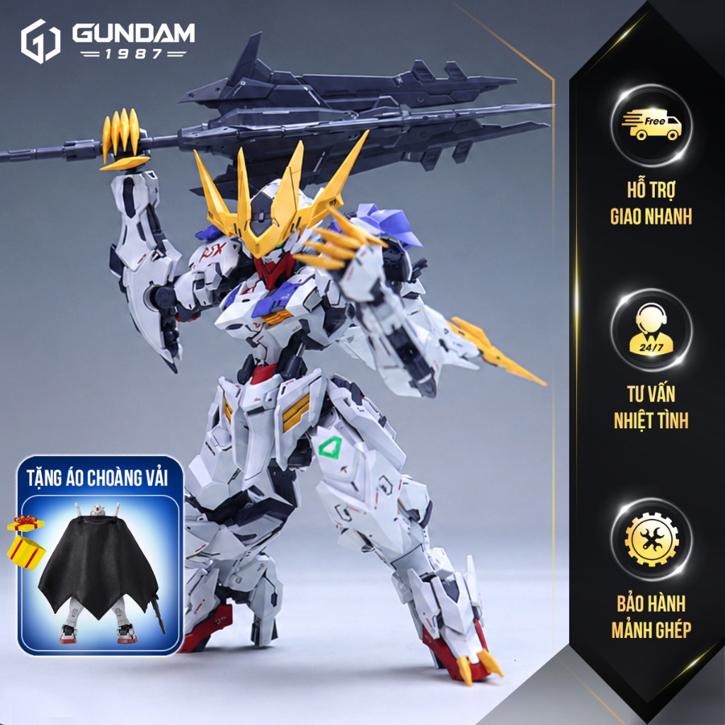 (CÓ ĐÈN) Mô hình lắp ráp MGSD Barbatos Lupus Rex Alaya-Vijnana - Kèm Effect mắt + Decal nước