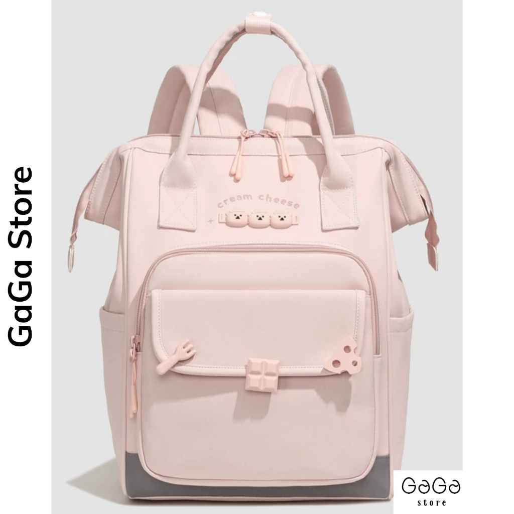 Balo đi học, balo dung tích lớn basic màu pastel dành cho mẹ bỉm sữa, học sinh sinh viên các cấp B98