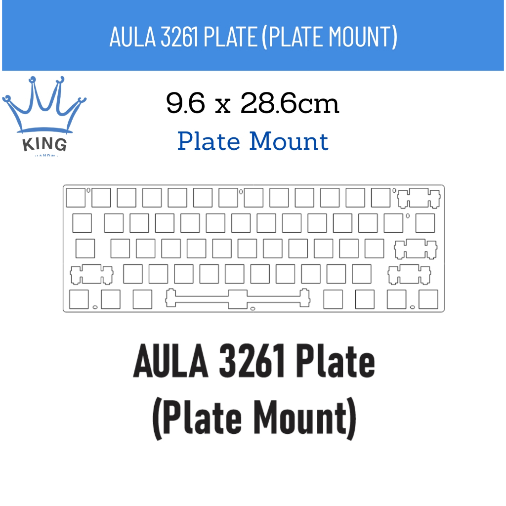 [AULA F3261 ANSI Plate (Plate Mount)] - Switch Housing 14x14mm bằng mica.