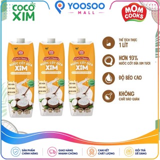 Combo 03 Hộp Nước Cốt Dừa XIM Chef's Choice - Mom Cooks 1000ml/hộp - YOOSOO MALL