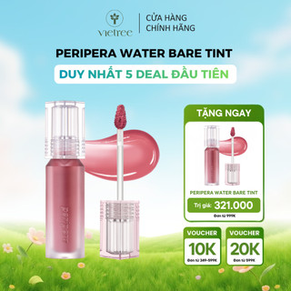 Son Tint Bóng PERIPERA Water Bare Tint dưỡng ẩm giúp chăm sóc đôi môi mềm mại (3.7g)
