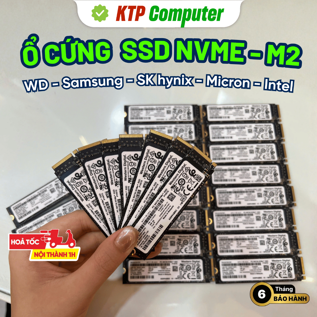 Ổ cứng SSD NVMe M.2 2280 - 256GB/512GB/1TB - WD, Samsung, SK hynix, Micron, Intel – Hàng tháo máy