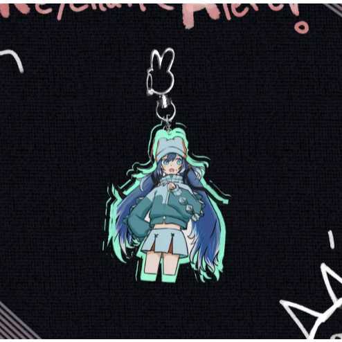 Wuthering Waves Iuno x Hatsune Miku Clear Acrylic Keychains 6cm x 9cm 29
