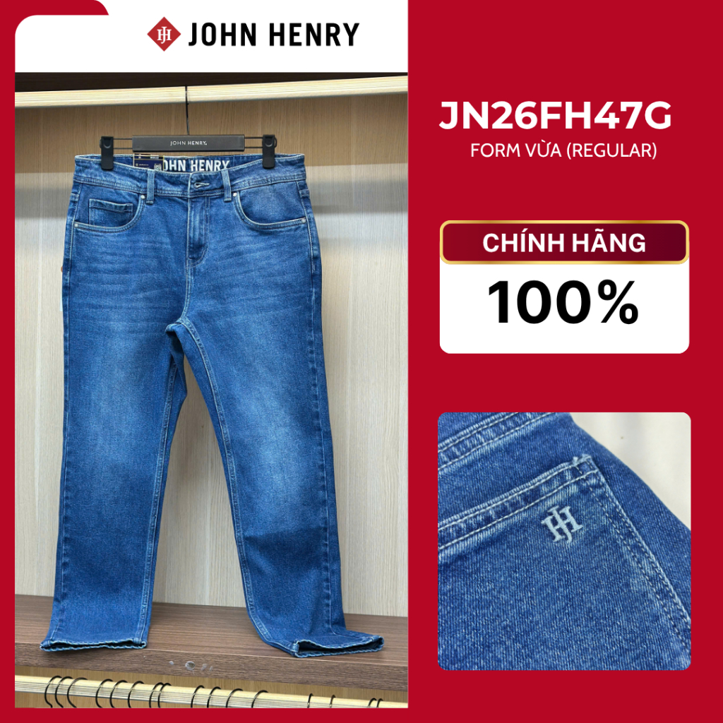 JOHN HENRY - JN26FH47G-RG - Quần Jean Dài Nam Form Vừa - REGULAR