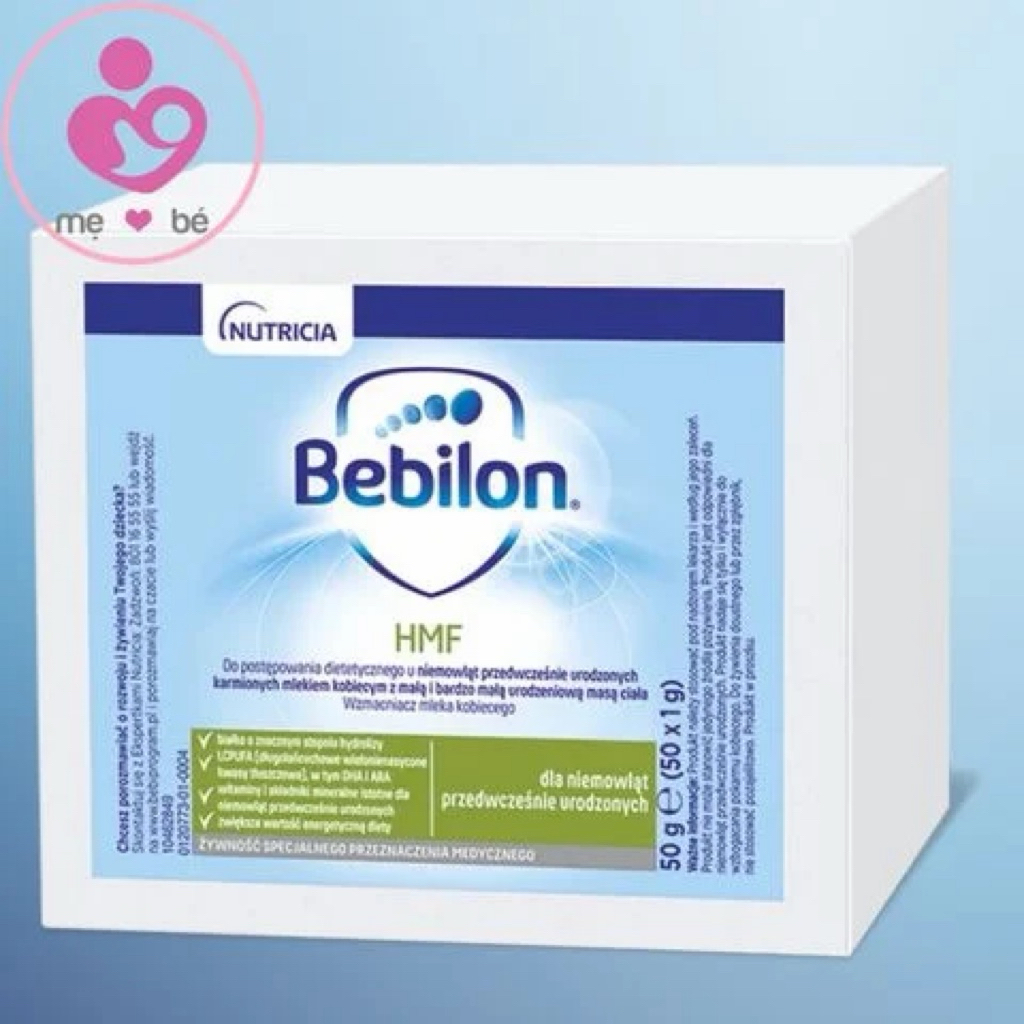 Sữa non Bebilon Human Milk Fortifier (HMF) của Nutricia hộp 50 gói 1g