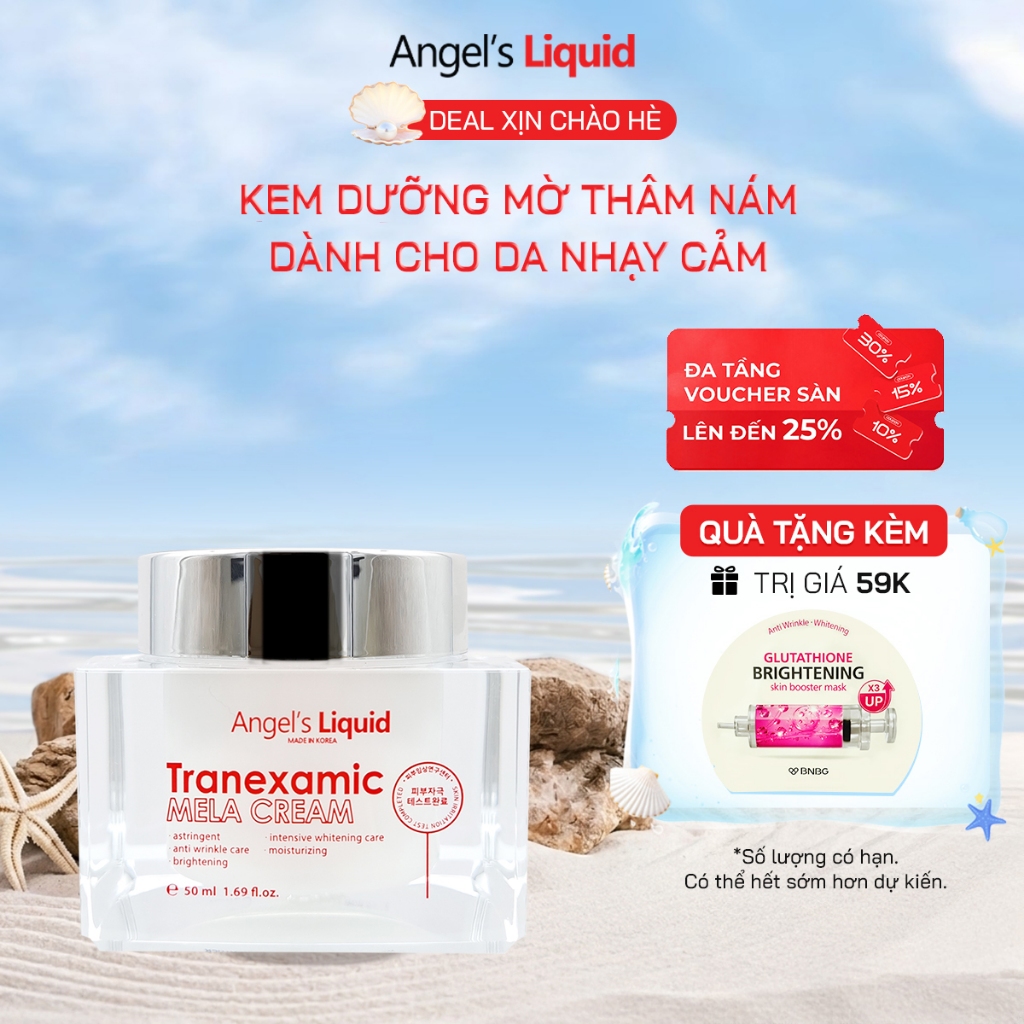 Kem Dưỡng Tranexamic Acid Cải Thiện Thâm Nám Dành Cho Da Nhạy Cảm Angel's Liquid Mela Cream 50ml (TR