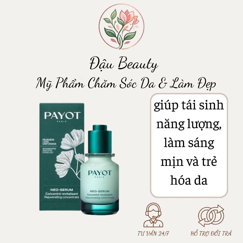 [HÀNG CÔNG TY] Tinh Chất Tái Sinh Năng Lượng Làm Sáng Mịn Và Trẻ Hoá Da Payot Neo-Serum 30ml