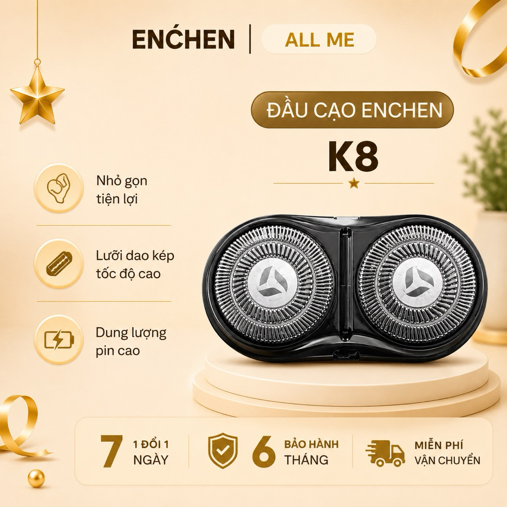 Lưỡi dao cạo râu điện K8 Lưỡi thay thế cho máy cạo râu Enchen K8-Chỉ có lưỡi cạo