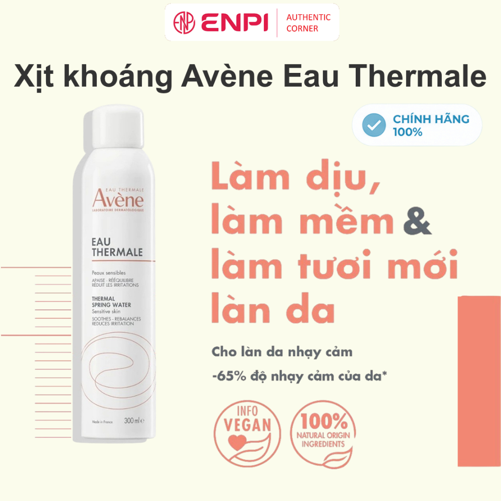 Xịt khoáng Avène Thermal Spring Water 300ml | Làm Dịu Da, Cấp Ẩm Cho Da Nhạy Cảm