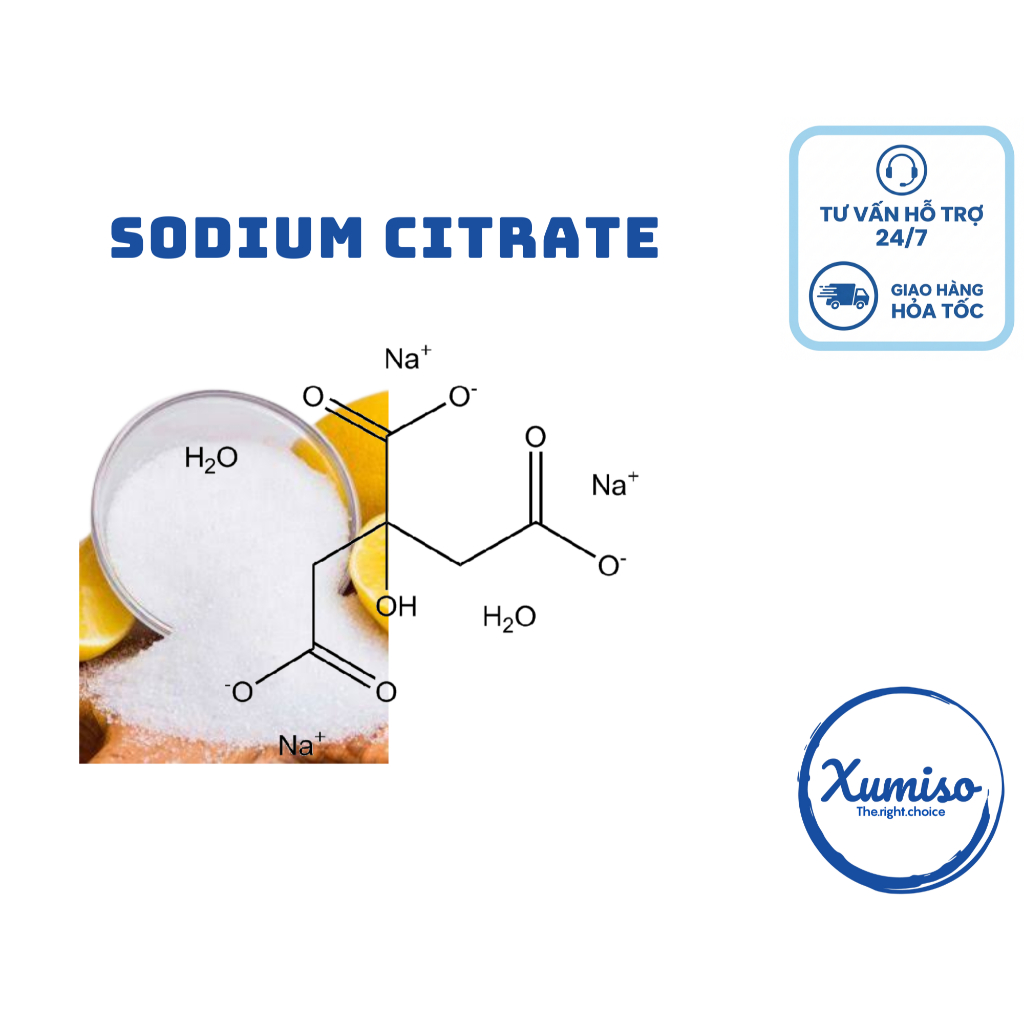[HCM] Giá sỉ - Sodium citrate - nguyên liệu thực phẩm / mỹ phẩm Xumiso 1 kg