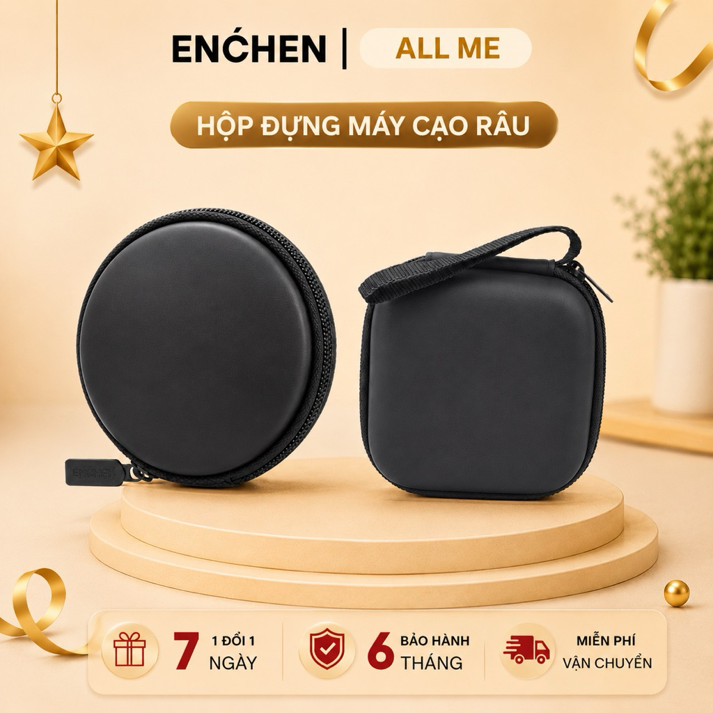 Dụng cụ đựng máy cạo râu Enchen Mini6/ Mini 6S/ Mini X - chất liệu xải - 8x 8x3cm