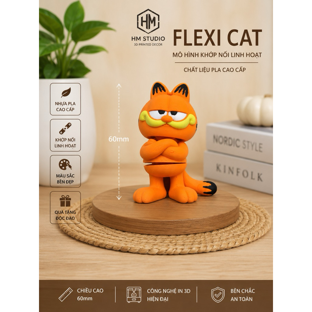 Flexi Toy - Mèo Garfield in 3D