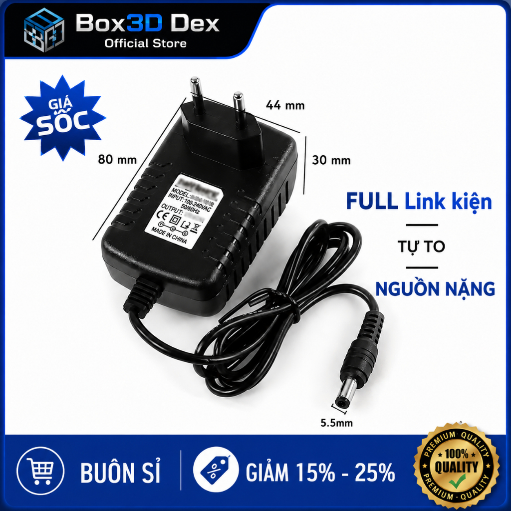 (Samsung DeX) Nguồn 12V 3A - Adapter 12V chân to cho Samsung DeX  - Mạch xịn Full link kiện