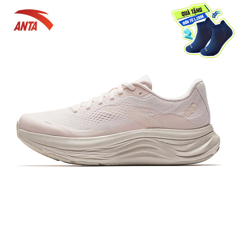 [10KM] ANTA PG7 travel 2 Giày chạy bộ thể thao nữ công nghệ A-Grip Running Shoes êm ái đế cao 5cm 12